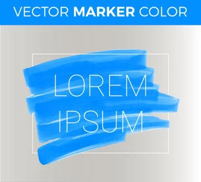 Vector turquoise stripes drawn with markers. Elements for design and backgrou Illustrazione stock