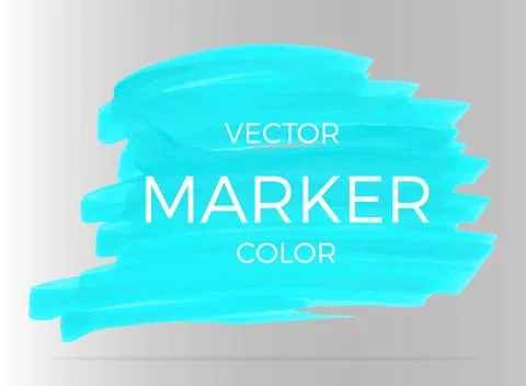 Vector turquoise stripes drawn with markers. Elements for design and backgrou Stock Illustration