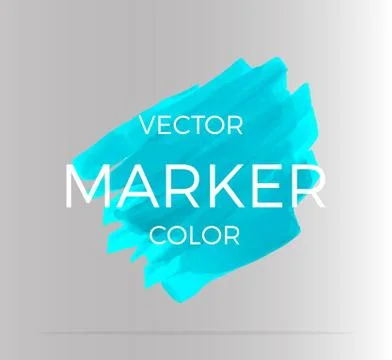 Vector turquoise stripes drawn with markers. Elements for design and backgrou Illustrazione stock