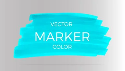 Vector turquoise stripes drawn with markers. Elements for design and backgrou Illustrazione stock