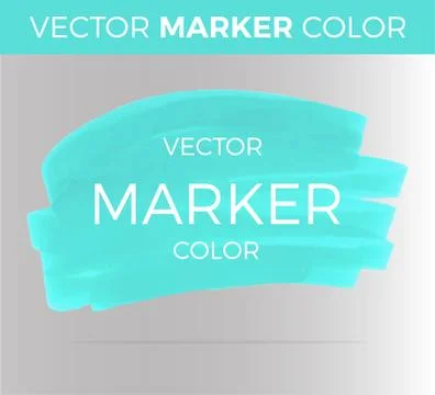 Vector turquoise stripes drawn with markers. Elements for design and backgrou Stock Illustration