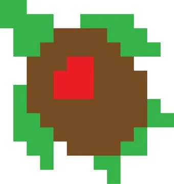 Vector of a turtle created with Pixel Art isolated on the white background Stock Illustration