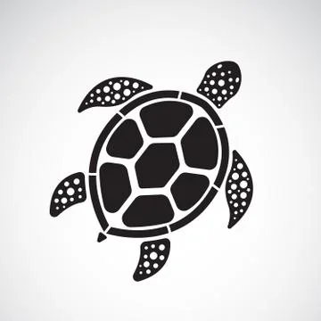 Vector of turtle design on a white background. Reptile. Animals. Easy editabl Stock Illustration