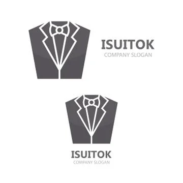 Vector tuxedo logo design Stock Illustration