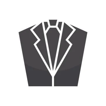 Vector tuxedo logo design template. Jacket logo. Suit logo. Tuxedo with tie icon 库存插图