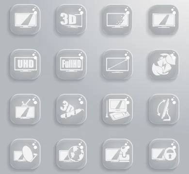 Vector TV features and specifications Stock Illustration