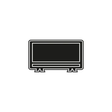 Vector tv icon - television screen illustration - technology symbol, watch vi Stock Illustration
