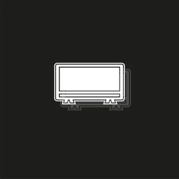 Vector tv icon - television screen illustration - technology symbol, watch vi Illustrazione stock