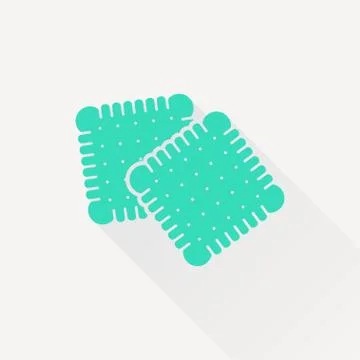 Vector two biscuits icon Stock Illustration