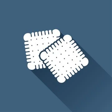 Vector two biscuits icon Stock Illustration