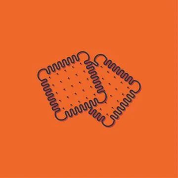 Vector two biscuits icon Illustrazione stock