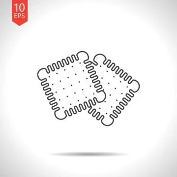 Vector two biscuits icon Stock Illustration