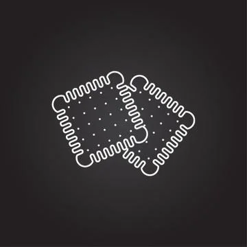 Vector two biscuits icon Stock Illustration