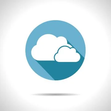 Vector two clouds icon. Eps10 Stock Illustration