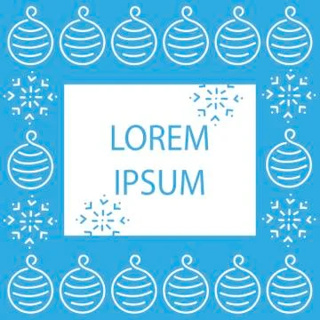 Vector two-color design of posters, postcards and more . Simple Christmas bal Stock Illustration