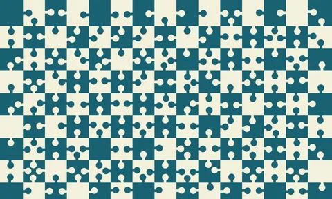 Vector two-color horizontal puzzle background Stock Illustration