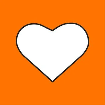 Vector two hearts icon. Eps10 Stock Illustration