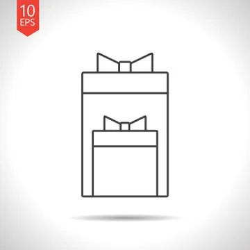 Vector two presents icon Stock Illustration