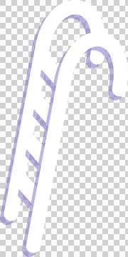 Vector two-rail ladder is floating on clear backdrop with purple tint, curved 스톡 일러스트