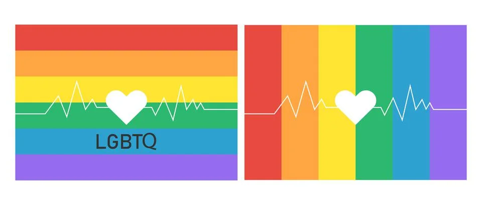 Vector two styles for pride Stock Illustration