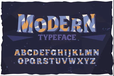 Vector typeface. Modern style font Illustrazione stock