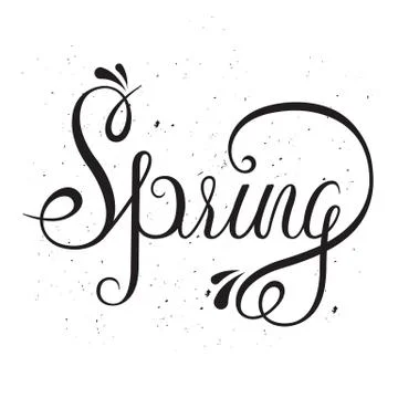 Vector Typographic Lettering - Spring Free Stock Illustration