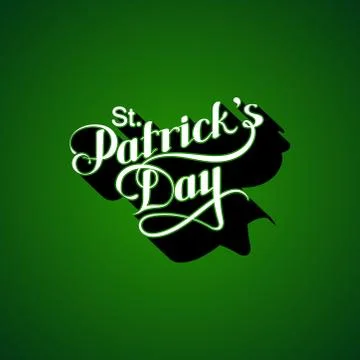 Vector typographical illustration of handwritten Saint Patricks Day label Stock Illustration