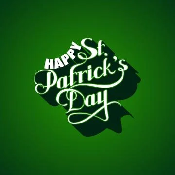 Vector typographical illustration of handwritten Saint Patricks Day label Stock Illustration
