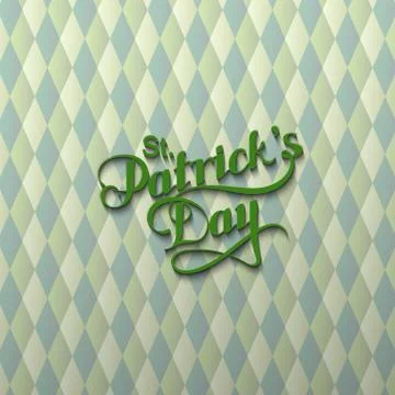 Vector typographical illustration of handwritten Saint Patricks Day label on the Stock Illustration