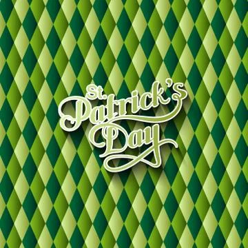 Vector typographical illustration of handwritten Saint Patricks Day label on the Stock Illustration