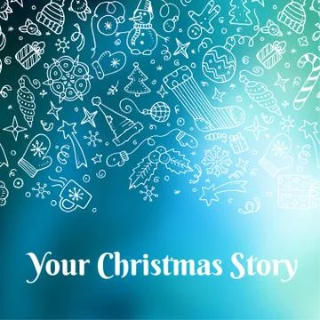 Vector typography on blur background Stock Illustration