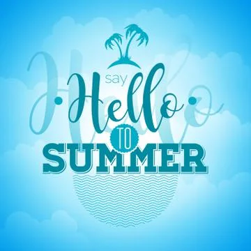 Vector typography design element for greeting cards and posters Stock Illustration