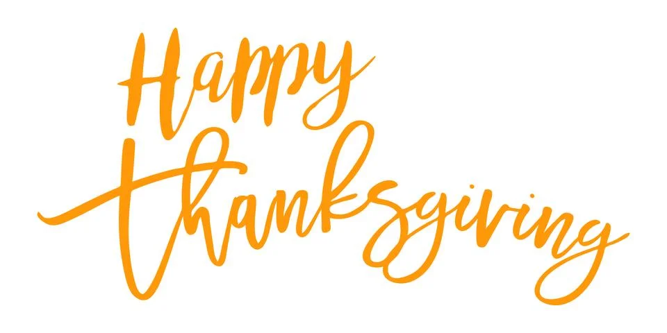 Vector typography of a Happy Thanksgiving text. Stock Illustration