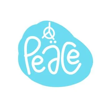 Vector typography text about peace concept Stock Illustration