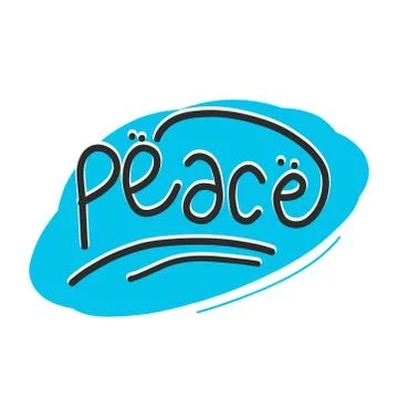 Vector typography text about peace concept Stock Illustration