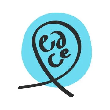 Vector typography text about peace concept Stock Illustration