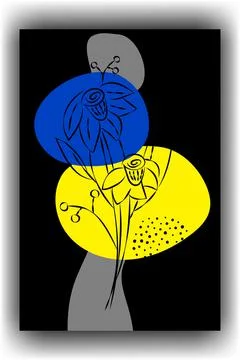 Vector. Ukrainian flag. Yellow and blue flag of the country. original color. Stock Illustration