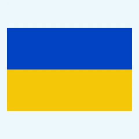 Vector. Ukrainian flag. Yellow - blue flag of the country. Original color. Stock Illustration