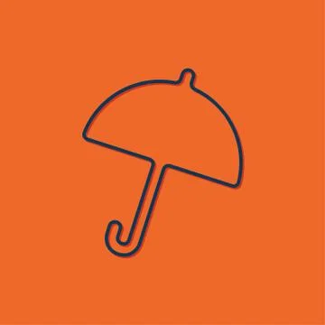 Vector umbrella icon Illustrazione stock