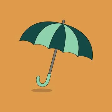 Vector umbrella with shadow on bright background Stock-Illustration