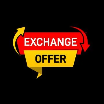 Vector Unbeatable Exchange Offers old product for new design Stock Illustration