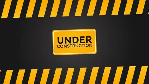 Vector of Under Construction Background. Perfect for warning content, attention  Stock Illustration