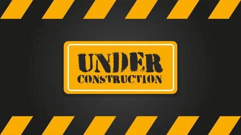 Vector of Under Construction Background. Perfect for warning content, attention  Stock Illustration