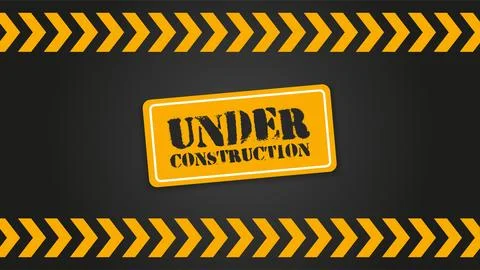 Vector of Under Construction Background. Perfect for warning content, attention  Stock Illustration