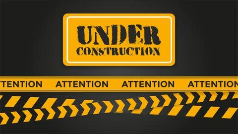 Vector of Under Construction Background. Perfect for warning content, attention  Stock Illustration