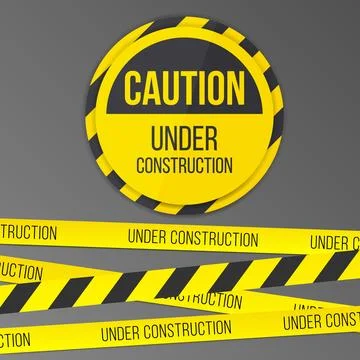 Vector under construction banner Stock Illustration