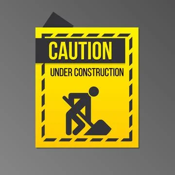 Vector under construction poster design Stock Illustration