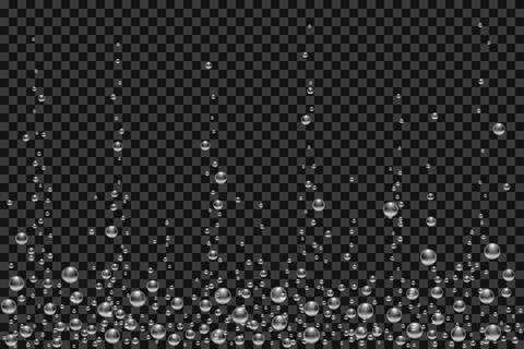 Vector underwater air bubbles texture isolated Illustrazione stock
