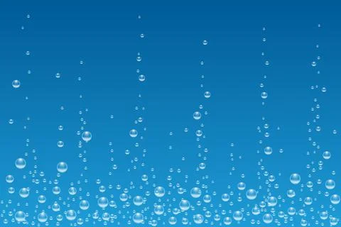 Vector underwater air bubbles texture isolated Stock Illustration