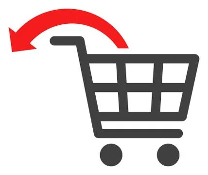 Vector Undo Shopping Order Flat Icon Symbol Illustrazione stock